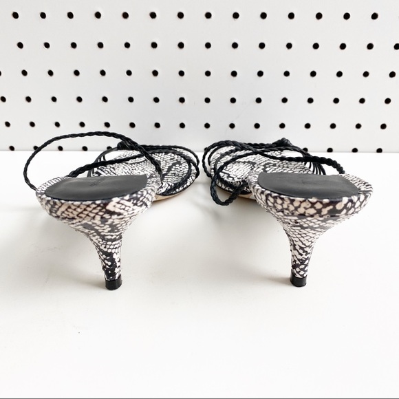 Sigerson Morrison | Fyona Snake Print Sandals - Picture 4 of 5